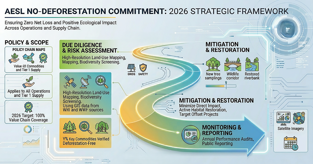 AESL no-deforestation commitment: 2026 strategic framework â€” policy & scope, due diligence & risk assessment, mitigation & restoration, and monitoring & reporting