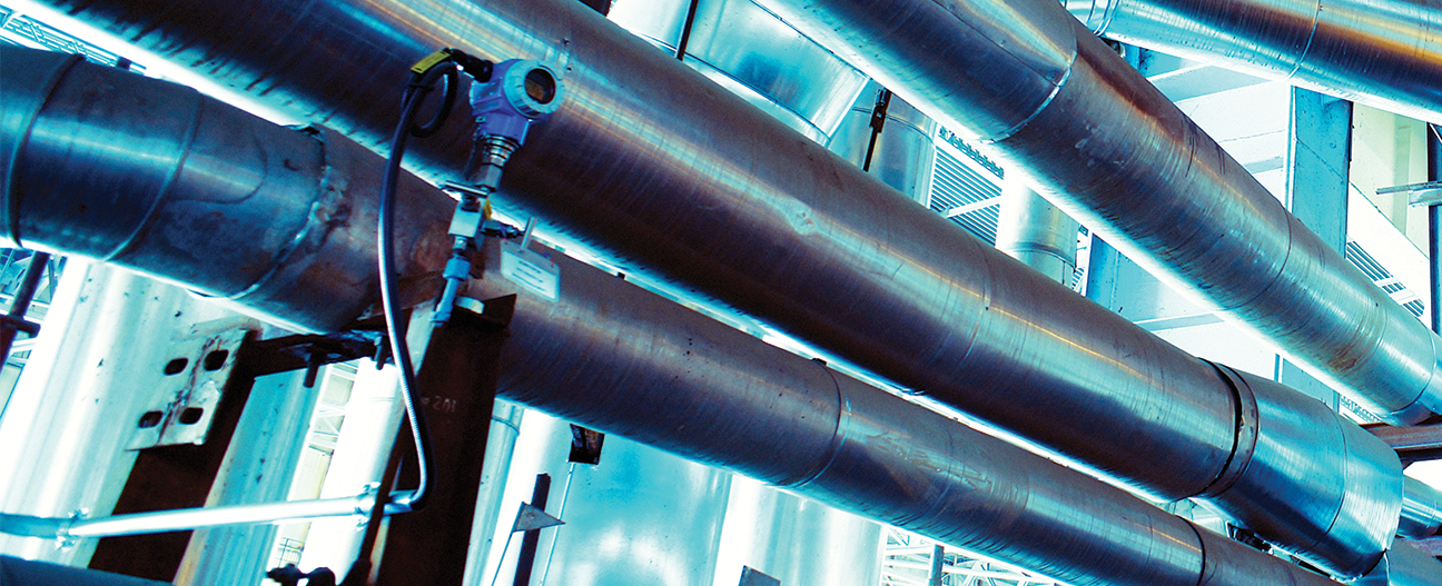 Cooling plant pipes