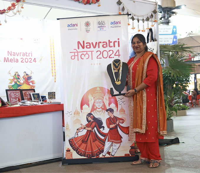 Neha Patil at a Navratri Mela 2024 stall
