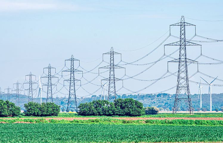 Transmission tower panorama